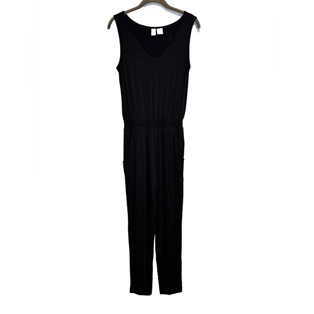 Joie Black Stretchy Sleeveless Scoop Neck Elastic Waist Jumpsuit size XS - Picture 2 of 7